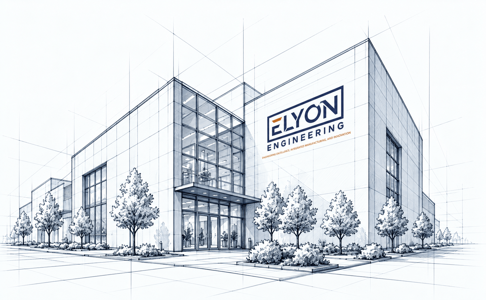 Elyon Engineering Headquarters - Architectural Perspective Drawing
